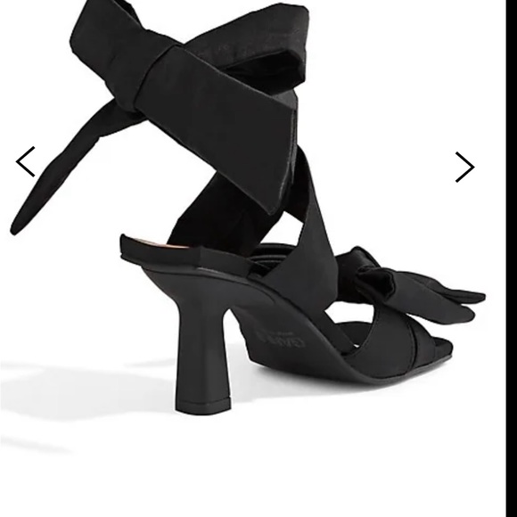 GANNI Black Soft Bow Heeled Sandals - Picture 2 of 7